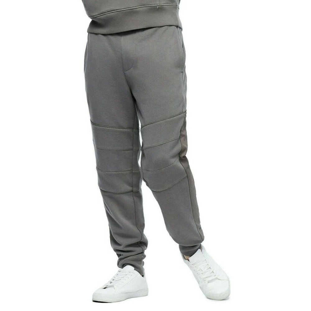 True Religion Men's Tonal Panel Jogger Sweatpants in Charcoal